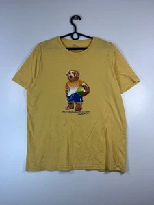 Polo Ralph Lauren Polo Bear Beach T-Shirt Yellow Size L - Picture 1 of 5