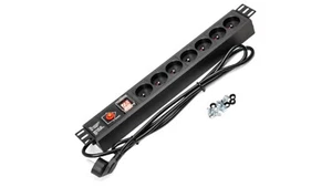 Power strip RACK 19 1U 7 sockets with fuse and switch 1.8 m /T2UK - Picture 1 of 1