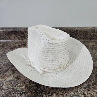 Sombrero de vaquero vintage Rockmount Ranch Wear imitación paja plástico Denver 6 7/8 Western  Foto 1 de 4