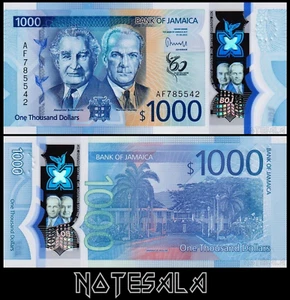 JAMAICA 1000 1,000$ DOLLARS 2022 (2023) Pick-W99 POLYMER NEW-UNC - Bild 1 von 1
