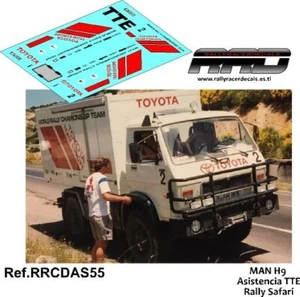 DECAL/CALCA 1/43; MAN H9 Asistencia TTE Rally Safari - Imagen 1 de 2