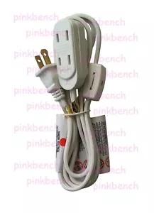 Cable de extensión de 12 pies 16/2 con interruptor de encendido/apagado de rueda de pulgar blanco - Imagen 1 de 1