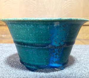 KOYO Bonsai Pot Green Glazed Round Planting Bowl - Picture 1 of 6
