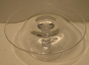 Großer schwerer 13" transparenter Glas Kuchen Standfuß Ständer - Bild 1 von 4