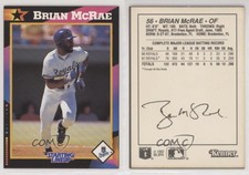 1992 Starting Lineup Cards Black Back Sheet Hand Cut Singles Brian McRae