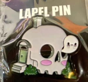 KAWAII Skull House Enamel Pin - NEW, Sealed! - Picture 1 of 2