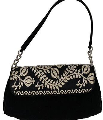 VERA BRADLEY Juliet Gala Negro Blanco Bordado Cartera Bolso sin asas Bolso de bolsillo Foto 1 de 4