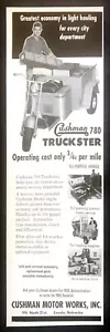 Cushman 780 1957 foto de camionero ""Light Hauling Economy"" anuncio impreso vintage - Imagen 1 de 1