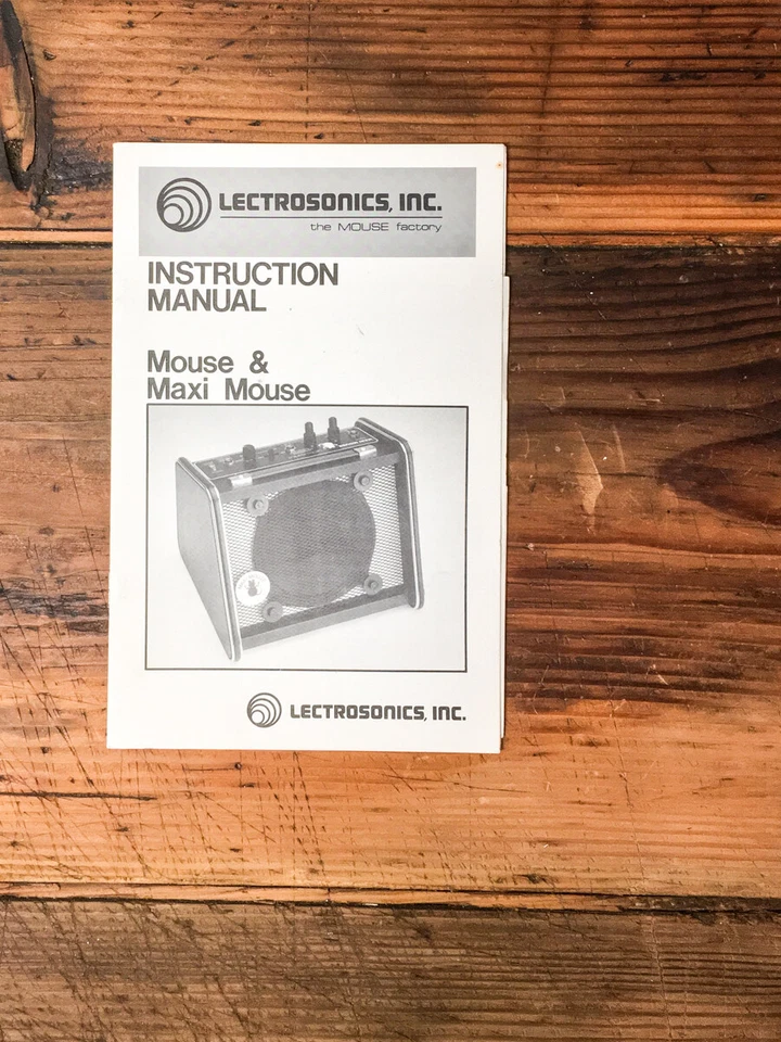 Lectrosonics Inc. Mouse & Maxi Mouse Amplifier Owner User Manual *Original* - Image 1 of 1
