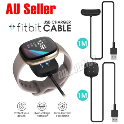 For Fitbit Sense/ Versa 3/ Inspire 2/ ACE 3/ Luxe USB Charger Cable Charging - image 1 of 4