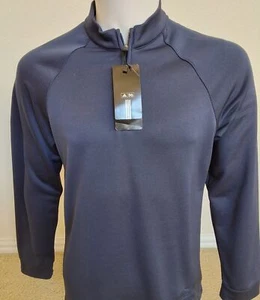 Adidas Mens Blue Small Long Sleeve Quarter Zip Golf Pull Over Jacket NWT - Picture 1 of 10