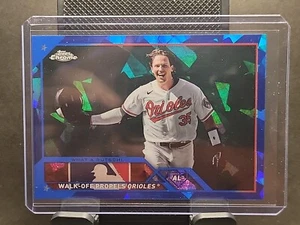 Adley Rutschman 2023 Topps Chrome Update Zafiro Walk-Off Propels Orioles USCS7 - Imagen 1 de 4