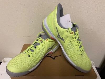 Zapatillas de tenis para mujer Mizuno Wave Exceed Tour 5 AC en amarillo/gris/naranja Foto 1 de 3