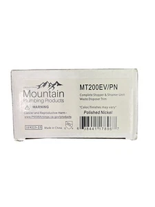 Fontanería de montaña, MT200EV/PN. Recorte eliminador de residuos de lujo con tapón/colador - Imagen 1 de 4