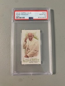 POPE FRANCIS I 2016 Topps Allen & Ginter #247 Mini Papal Visit PSA 10 GEM MINT