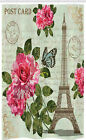 Paris Schmaler Duschvorhang Shabby Pflanze Rosen Blatt