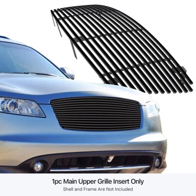 For 2003-2008 Infiniti FX35/FX45 Upper Stainless Black Billet Grille Insert - Image 1 of 4