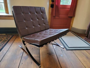 Barcelona Chair - Vintage MCM Mid Century Lounge Chair - Picture 1 of 19