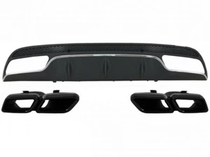 Difusor para Mercedes W205 S205 14-20 C63 Look Escape Negro Sport Paquete - Imagen 1 de 12
