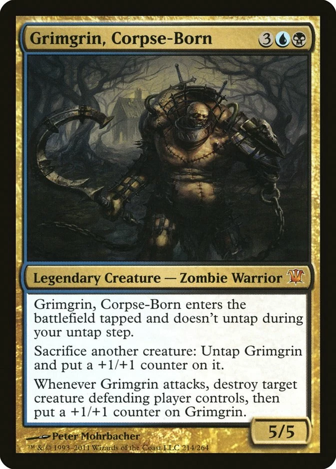 1x Grimgrin, Corpse-Born MTG ISD #214 Magic English NM/Unplay Mythic MR card - Image 1 of 1