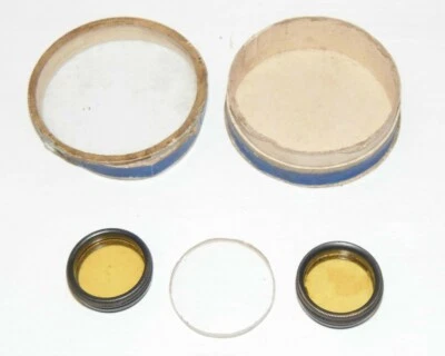 -1 Lentille VERRE & 2 Filtres pour APPAREIL PHOTO ANCIEN CHAMBRE Collection - Photo 1/4