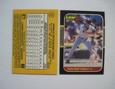 DON MATTINGLY CARDS You Pick 1985-1992 Topps Fleer Donruss Score Leaf Upper Deck