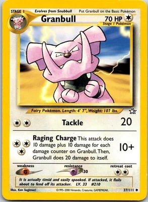 Granbull Uncommon Neo Genesis Unlimited 037/111 MP - Image 1 of 2