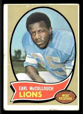 1970 Topps #195 Earl McCullouch - Detroit Lions (Low Grade) - Image 1 of 2