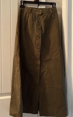 Vintage Casual Corner Button Down Skirt Size 4 Green - Image 1 of 4