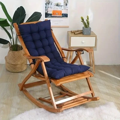 Cojín chaise lounge 47" interior exterior mecedora sofá asiento cojín con lazos Foto 1 de 4