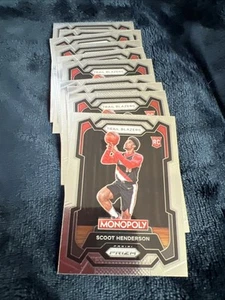 Scoot Henderson 2023-24 Panini Prizm Monopoly Lot (10) Rookie RC Trail Blazers - Picture 1 of 1