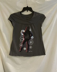 Disney Juniors Medium 7/8 Hannah Montana Gray Short Sleeve T-shirt Front Graphic - Picture 1 of 11