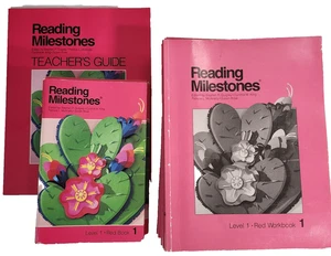 Reading Milestones 2nd Ed. Level 1 Teacher’s Guide 10 Red Books 10 Red Workbooks - Picture 1 of 14