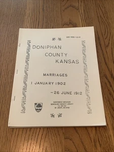 Doniphan County Kansas Marriages 1902 - 1912 - Vintage Rare  - Bild 1 von 8