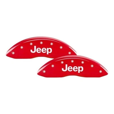 For Jeep Grand Cherokee 21-24 Caliper Covers Gloss Red Caliper Covers w Jeep Foto 1 de 3