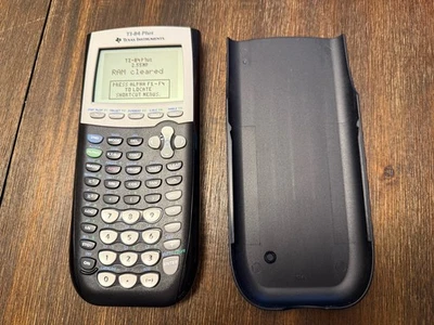 Texas Instruments TI-84 Plus Graphing Calculator Black w/ Cover Tested - Image 1 of 4