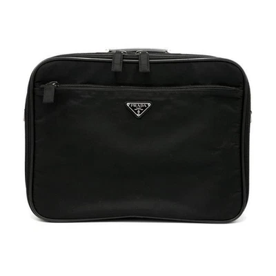 Maletín Prada 2 vías bolso de negocios nailon negro 39x28x8 cm usado Foto 1 de 4