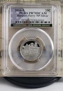 Harpers Ferry 2016-S NP - Cuarto de plata a prueba - PCGS PR70DCAM - ¡Bonito! 6060 - Imagen 1 de 6