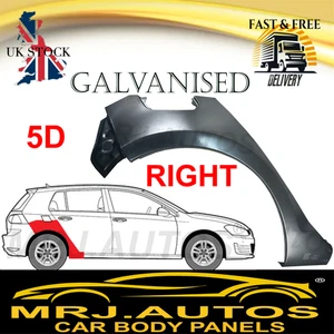 FOR VW GOLF 7 VII MK7 2012- 5 DOOR REAR WHEEL ARCH REPAIR BODY OUTER PANEL RIGHT - Picture 1 of 8