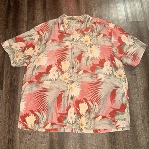 Camisa hawaiana Tommy Bahama 2XL roja de seda de cactus para hombre - Imagen 1 de 5