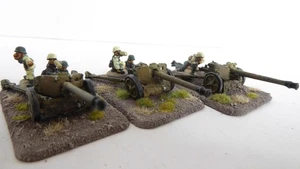 3x 15mm Segunda Guerra Mundial Alemán Pak38 50mm ATG para Llamas de Guerra / Grupo de Batalla: Frente de Batalla - Imagen 1 de 5