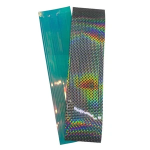 12" Heavy Mylar Holographic Skirts With Adhesive Stripe 1pk or 3pk Flash - Picture 1 of 12