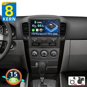 8Kern 4+64GB Android 15 Autoradio GPS Navi Carplay DSP Für Kia Sorento 2004-2008 - Bild 1 von 15
