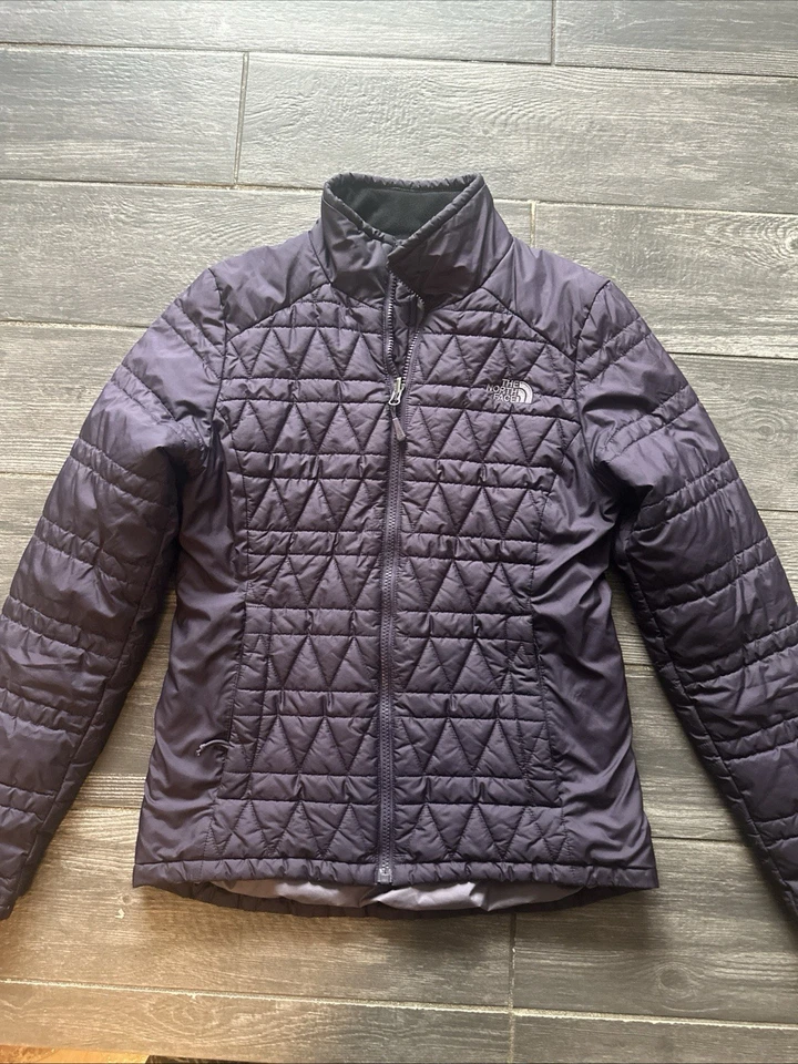 Chaqueta polar difusa púrpura ciruela The North Face para mujer talla S cremallera completa Foto 1 de 4