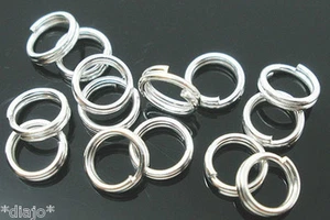 100 Stück Binderinge 5mm Spaltringe Schlüsselringe Farbe hellsilbern * - Bild 1 von 2