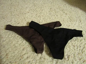 Bragas sexy LeBody para mujer, 2 pares talla M, negras y marrones - Imagen 1 de 1