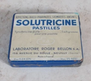 Ancienne Boite Métal médicaments SOLUTRICINE France bleu vintage pharmacie #3 - Imagen 1 de 8