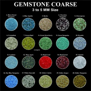 Crushed 20 Gemstone Coarse 3-5 MM Stone Inlay Powder, Healing Stone Powder - Picture 1 of 61