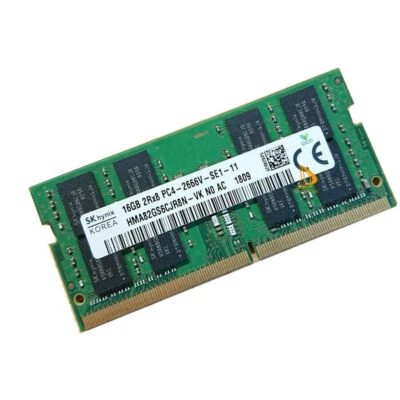 SK Hynix 16GB 2RX8 DDR4-2666V PC4-21300S CL19 SODIMM Laptop Memory RAM Model 16g - Image 1 of 3