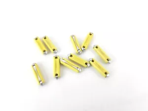 10pcs NOS Ceramic 5A Yellow Torpedo Bullet Style Fuses Ceramic Body Porsche - Picture 1 of 1